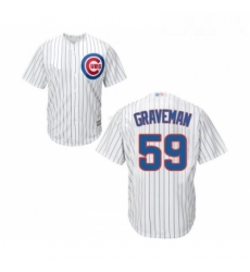 Youth Chicago Cubs 59 Kendall Graveman Authentic White Home Cool Base Baseball Jersey 