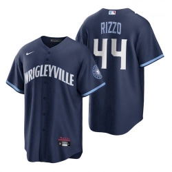 Youth Cubs Wrigleyville Anthony Rizzo Navy City Connect Replica Jersey