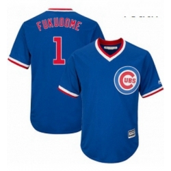 Youth Majestic Chicago Cubs 1 Kosuke Fukudome Authentic Royal Blue Cooperstown Cool Base MLB Jersey