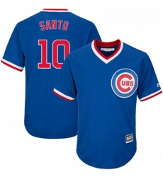 Youth Majestic Chicago Cubs 10 Ron Santo Replica Royal Blue Cooperstown Cool Base MLB Jersey