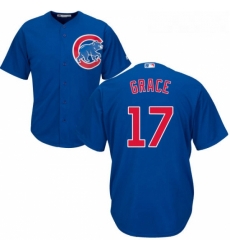 Youth Majestic Chicago Cubs 17 Mark Grace Authentic Royal Blue Alternate Cool Base MLB Jersey