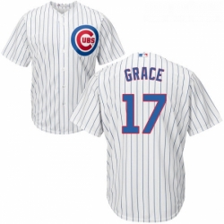 Youth Majestic Chicago Cubs 17 Mark Grace Replica White Home Cool Base MLB Jersey