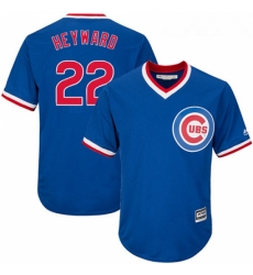 Youth Majestic Chicago Cubs 22 Jason Heyward Authentic Royal Blue Cooperstown Cool Base MLB Jersey