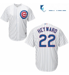 Youth Majestic Chicago Cubs 22 Jason Heyward Authentic White Home Cool Base MLB Jersey