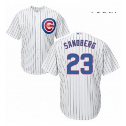 Youth Majestic Chicago Cubs 23 Ryne Sandberg Authentic White Home Cool Base MLB Jersey