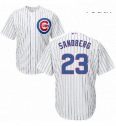 Youth Majestic Chicago Cubs 23 Ryne Sandberg Replica White Home Cool Base MLB Jersey
