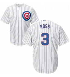 Youth Majestic Chicago Cubs 3 David Ross Authentic White Home Cool Base MLB Jersey