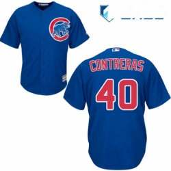 Youth Majestic Chicago Cubs 40 Willson Contreras Replica Royal Blue Alternate Cool Base MLB Jersey