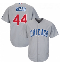 Youth Majestic Chicago Cubs 44 Anthony Rizzo Authentic Grey Road Cool Base MLB Jersey
