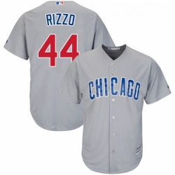 Youth Majestic Chicago Cubs 44 Anthony Rizzo Authentic Grey Road Cool Base MLB Jersey