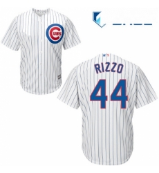 Youth Majestic Chicago Cubs 44 Anthony Rizzo Authentic White Home Cool Base MLB Jersey