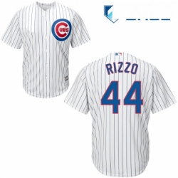 Youth Majestic Chicago Cubs 44 Anthony Rizzo Authentic White Home Cool Base MLB Jersey
