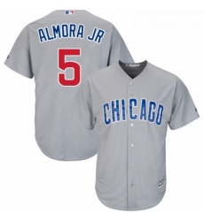 Youth Majestic Chicago Cubs 5 Albert Almora Jr Replica Grey Road Cool Base MLB Jersey 