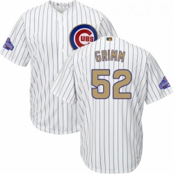 Youth Majestic Chicago Cubs 52 Justin Grimm Authentic White 2017 Gold Program Cool Base MLB Jersey