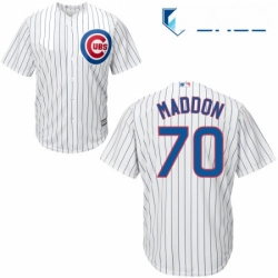 Youth Majestic Chicago Cubs 70 Joe Maddon Authentic White Home Cool Base MLB Jersey