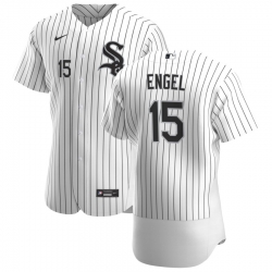 Men Chicago White Sox 15 Adam Engel Men Nike White Home 2020 Flex Base Player MLB Jersey