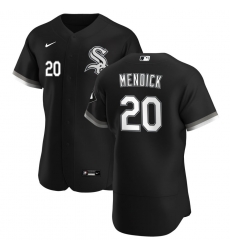 Men Chicago White Sox 20 Danny Mendick Men Nike Black Alternate 2020 Flex Base Player MLB Jersey