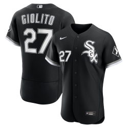 Men Chicago White Sox 27 Lucas Giolito Black Flex Base Stitched Baseball Jersey