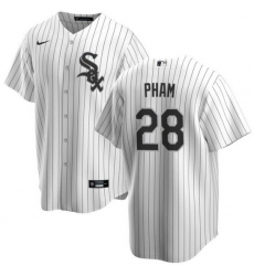 Men Chicago White Sox 28 Tommy Pham White Cool Base Stitched Baseball Jersey