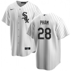 Men Chicago White Sox 28 Tommy Pham White Cool Base Stitched Baseball Jersey