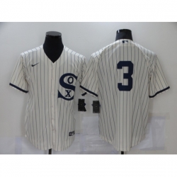 Men Chicago White Sox 3 Harold Baines Cream Game 2021 Field of Dreams Jersey