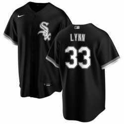 Men Chicago White Sox 33 Lance Lynn Black Cool Base Stitched Jersey