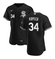 Men Chicago White Sox 34 Michael Kopech Men Nike Black Alternate 2020 Flex Base Player MLB Jersey