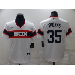 Men Chicago White Sox 35 Frank Thomas Throwback Cool Base Stitched Jerse