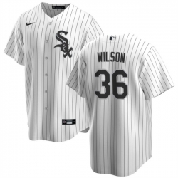 Men Chicago White Sox 36 Steven Wilson White Cool Base Stitched Baseball Jersey