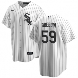 Men Chicago White Sox 59 John Brebbia White Cool Base Stitched Baseball Jersey
