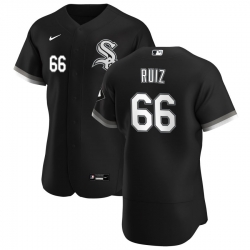 Men Chicago White Sox 66 Jose Ruiz Men Nike Black Alternate 2020 Flex Base Player MLB Jersey