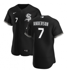 Men Chicago White Sox 7 Tim Anderson Men Nike Black Alternate 2020 Flex Base Player MLB Jersey