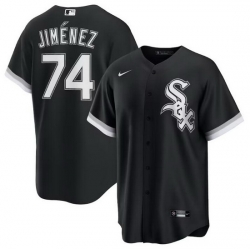 Men Chicago White Sox 74 Eloy Jimenez Black 2024 Alternate Stitched Baseball Jersey