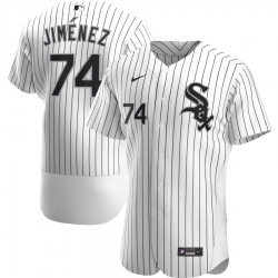 Men Chicago White Sox 74 Eloy Jimenez Men Nike White Home 2020 Flex Base Player MLB Jersey