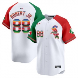 Men Chicago White Sox 88 Luis Robert Jr  White Mexico Vapor Premier Limited Stitched Baseball Jersey