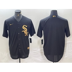Men Chicago White Sox Blank Black Cool Base Stitched Jersey