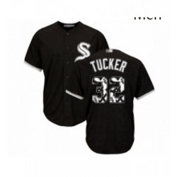Mens Chicago White Sox 32 Preston Tucker Authentic Black Team Logo Fashion Cool Base Baseball Jersey 