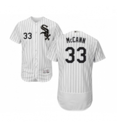 Mens Chicago White Sox 33 James McCann White Home Flex Base Authentic Collection Baseball Jersey