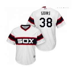 Mens Chicago White Sox 38 Ryan Goins Replica White 2013 Alternate Home Cool Base Baseball Jersey 