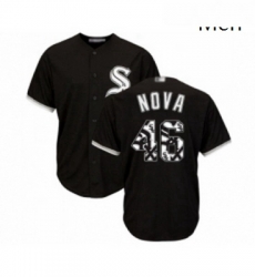 Mens Chicago White Sox 46 Ivan Nova Authentic Black Team Logo Fashion Cool Base Baseball Jersey 