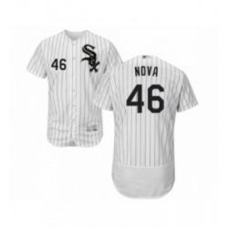 Mens Chicago White Sox 46 Ivan Nova White Home Flex Base Authentic Collection Baseball Jersey