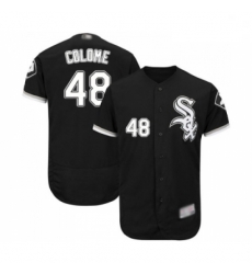 Mens Chicago White Sox 48 Alex Colome Black Alternate Flex Base Authentic Collection Baseball Jersey