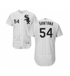 Mens Chicago White Sox 54 Ervin Santana White Home Flex Base Authentic Collection Baseball Jersey
