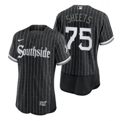 Men's Chicago White Sox Southside Gavin Sheets Black Authentic Jersey