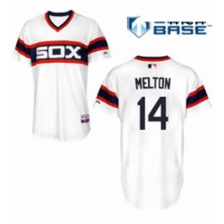 Mens Majestic Chicago White Sox 14 Bill Melton Replica White 2013 Alternate Home Cool Base MLB Jersey