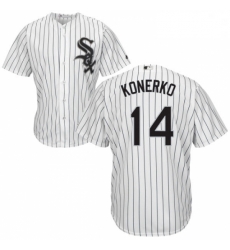 Mens Majestic Chicago White Sox 14 Paul Konerko White Home Flex Base Authentic Collection MLB Jersey