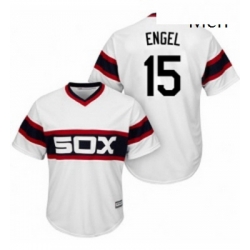 Mens Majestic Chicago White Sox 15 Adam Engel Replica White 2013 Alternate Home Cool Base MLB Jersey 