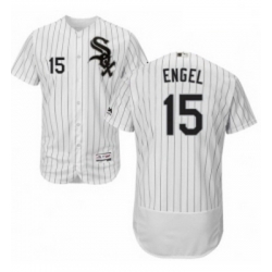 Mens Majestic Chicago White Sox 15 Adam Engel White Home Flex Base Authentic Collection MLB Jersey