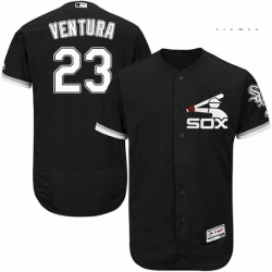 Mens Majestic Chicago White Sox 23 Robin Ventura Authentic Black Alternate Home Cool Base MLB Jersey