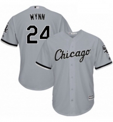 Mens Majestic Chicago White Sox 24 Early Wynn Grey Road Flex Base Authentic Collection MLB Jersey